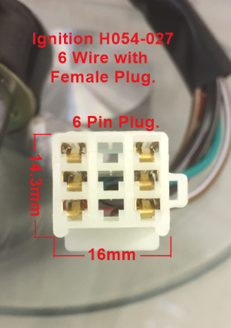 Ignition, H054-027, 6 Wire with Female Plug, UTVs, ATVs, Buggies. image 2