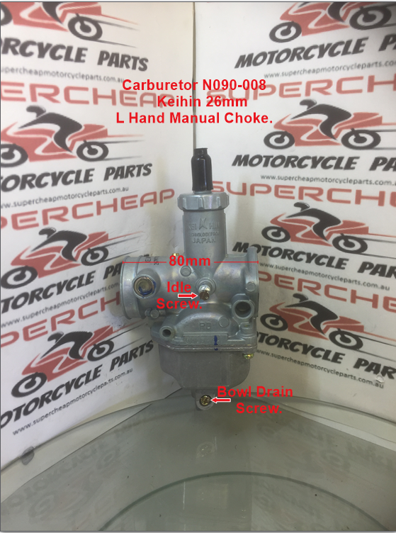 Carburetor, N090-008-MH, PZ- 26m suits Honda XR100, 1985 onwards. image 3