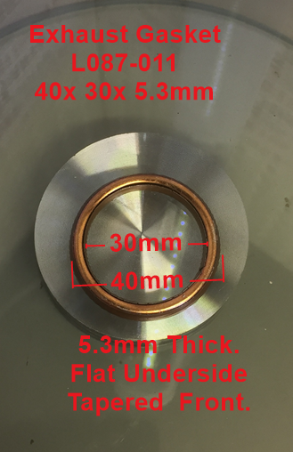 Exhaust Gasket, L087-011, 40 x 30 x 5.3 mm, Universal. image 0