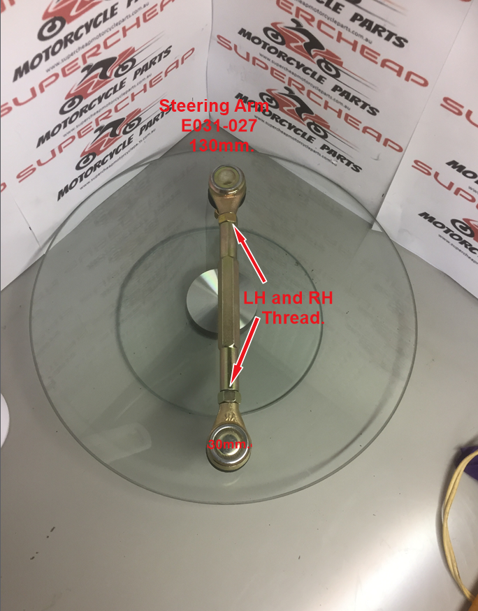 Steering Arm, E031-027, 130mm with Tie Rod Ends for ATV, UTV, Buggies. image 2