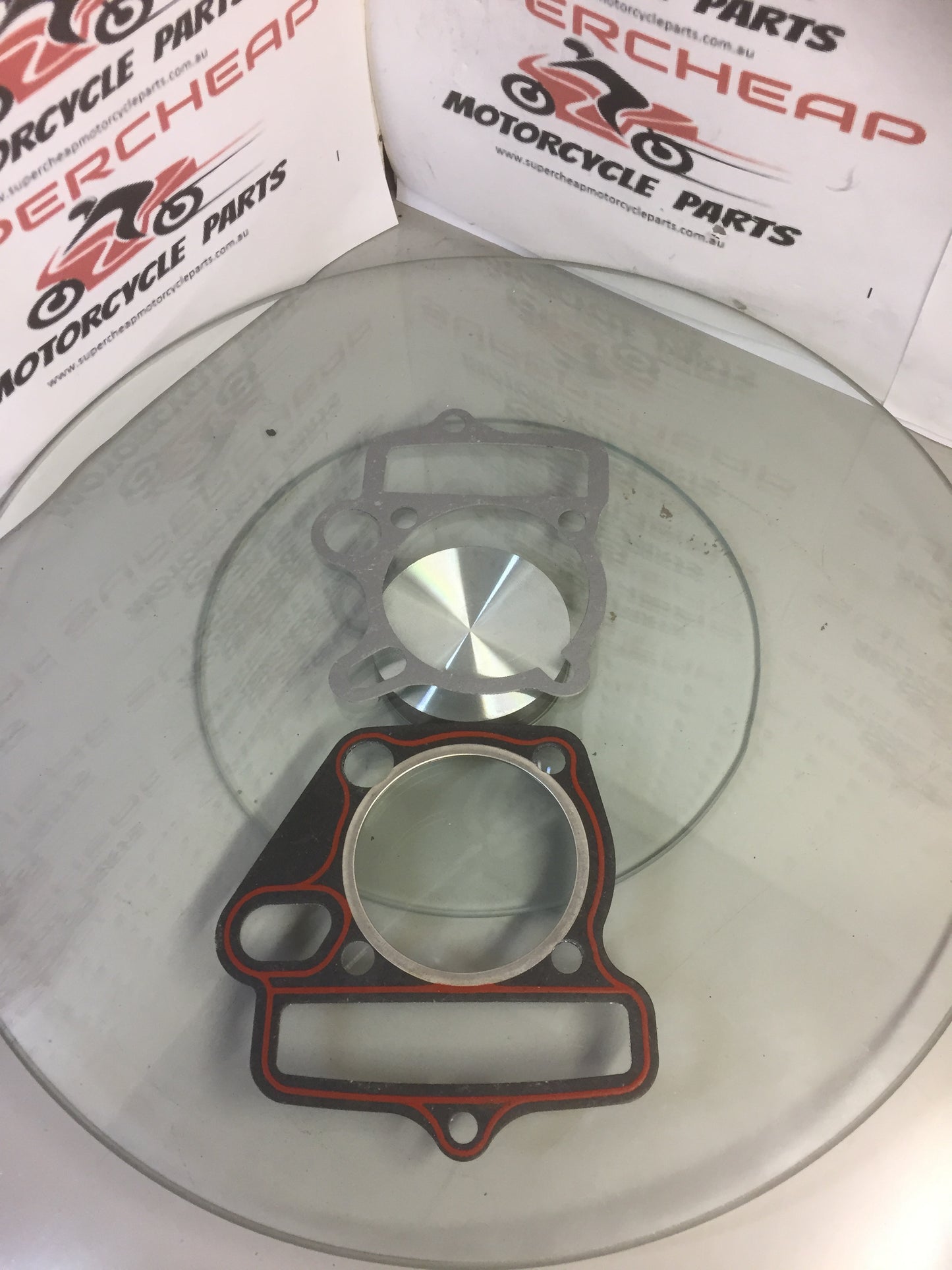 Gaskets, K078-023, 55.5mm Bore, 150cc, Head and Base, oil cooled Lifan Engine. image 1