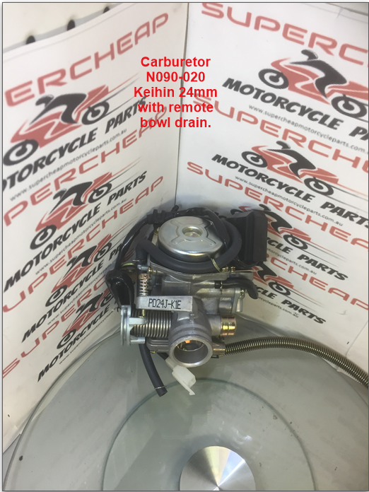Carburetor, N090-020, 24mm, GY6 125cc-150cc ATV, Go Kart, Moped & Scooter image 3