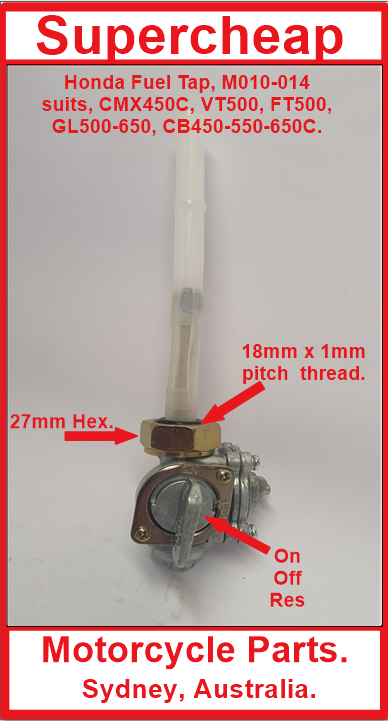 Honda Fuel Tap, M010-014, CMX,VT,FT,CB, GL and more. image 1