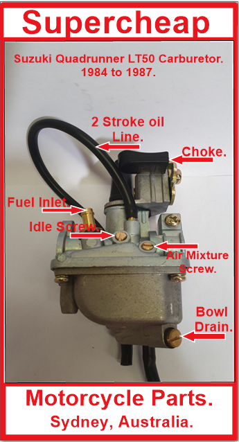Suzuki Quadrunner LT50 Carburetor, 1984 to 1987. image 0