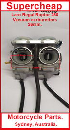 Laro Regal Raptor Hunter Spyder 250 carburettors, 26mm, Honda CA250 Rebel. image 2