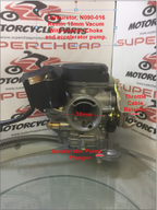 Carburetor, N090-016,  18mm, GY6-50cc, Vacuum slide with accelerator pump. image 0