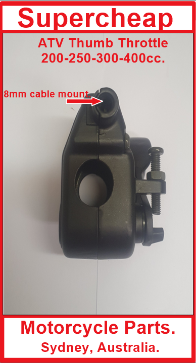 ATV-QUAD Thumb Throttle suits 200-250-300-400cc units. image 1