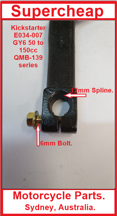 Kickstarter, E034-007, GY6 50 to 150cc, ATV's, Scooters, Mopeds, Go Karts. image 2