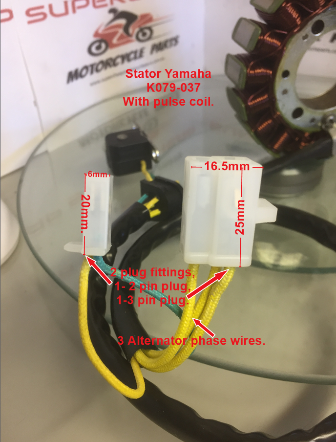Stator, K079-037, Suits various Yamaha's, Scooters and Dirt Bikes. image 3