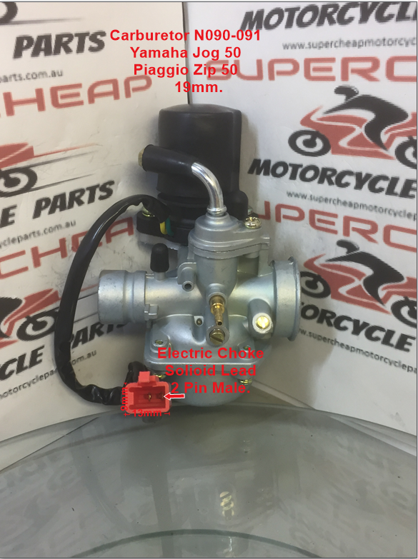 Carburetor, N090-091, 19mm, Yamaha Jog 50, Piaggio Zip 50, Scooters and ATVs. image 2