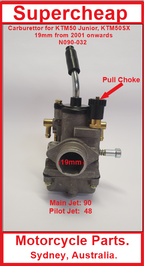 Carburetor, KTM50 Junior and KTM50 SX, 2001 onwards. image 1
