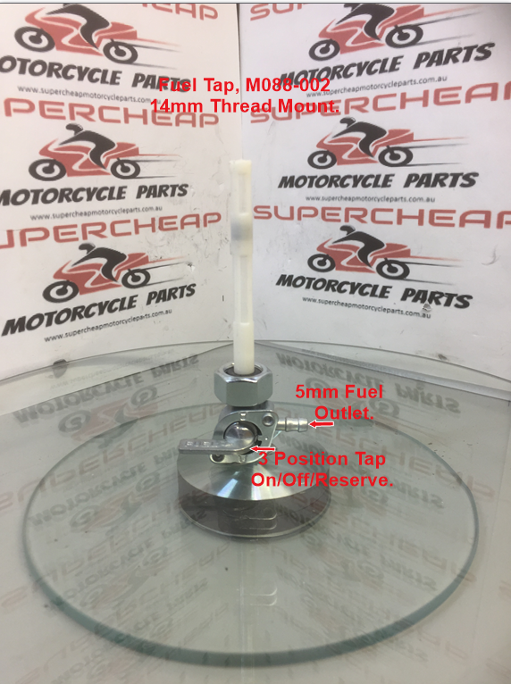 Fuel Tap, M088-002, 14mm Thread Mount, Dirt Bikes, Quads, Scooters, Buggies. image 2