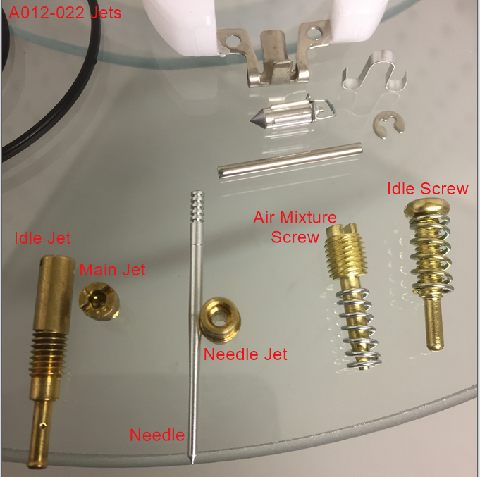 Carburetor Repair Kit, A012-022,  To suit a PZ19mm carburetor. image 0