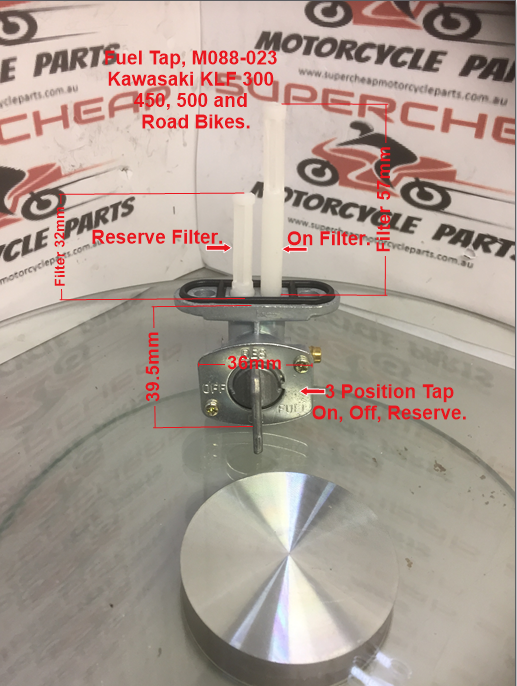 Fuel Tap, M088-023, Kawasaki, KLF range, Road Bikes. image 0