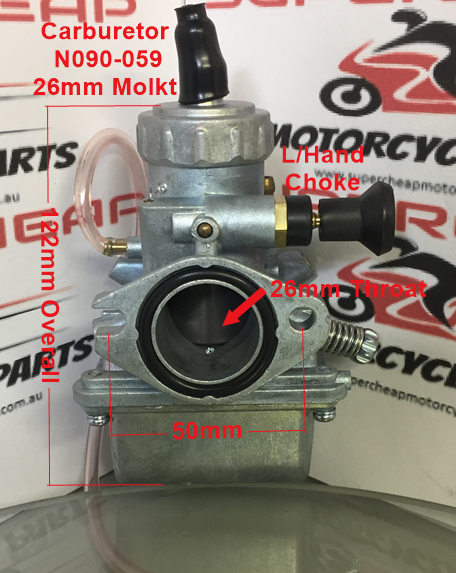 Carburetor N090-059, 26mm,Molkt, L/Hand Choke. image 0