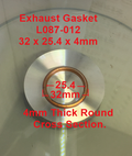 Exhaust Gasket, L087-012, 32 x 25.4 x 5mm,  Universal. image 0