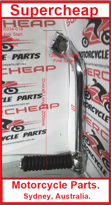 Kick Starter E034-016, 12mm Spline, Bent Shaft. image 0