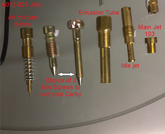 Carburetor Repair kit, A012-027,  22mm, Vacuum Throttle slide. Laro Regal 250. image 3