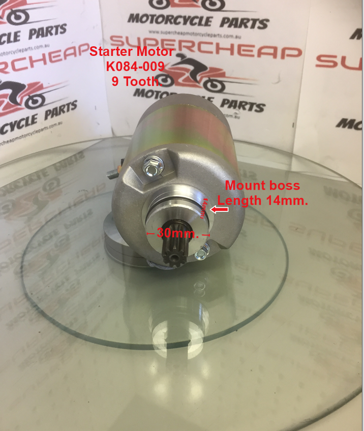 Starter Motor, K084-009, 9-Tooth, CF 250, Honda, Suzuki, Kawasaki, Yamaha. image 1