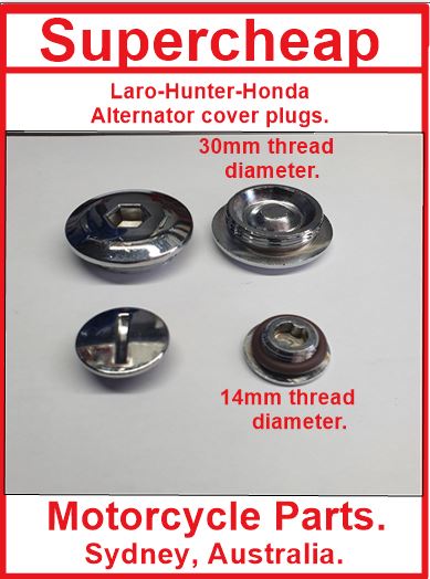 Laro-Hunter-Honda chrome alternator plugs. image 0