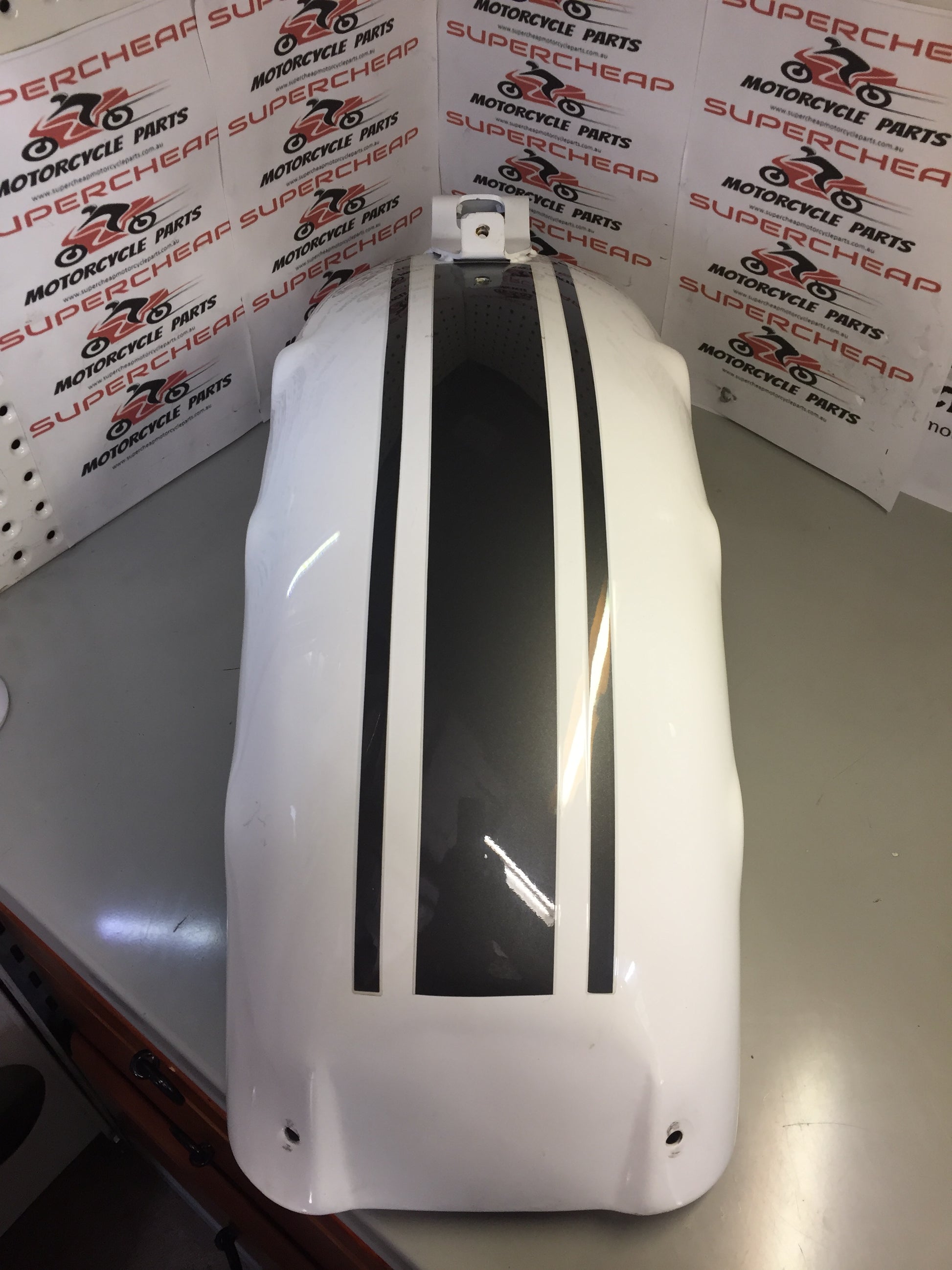 Laro Prostreet and Hunter Daytona Rear Mudgaurd, Rear Fender. White used. image 1