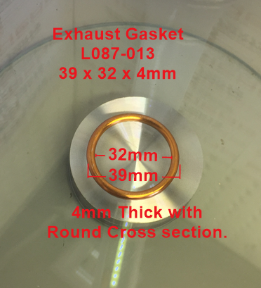 Exhaust Gasket, L087-013, 39 x 32 x 4mm,  Universal. image 0