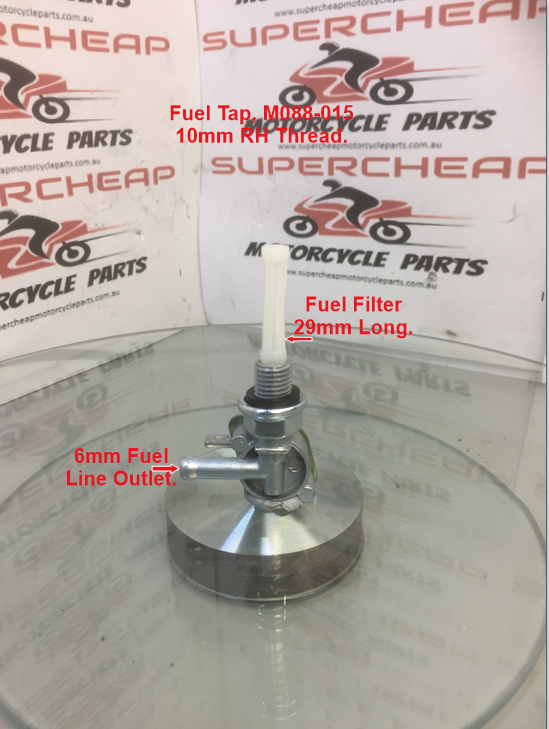 Fuel Tap, M088-015, 10mm RH Thread, Pit Bikes, ATVs, Dirt Bikes, Go Karts. image 1