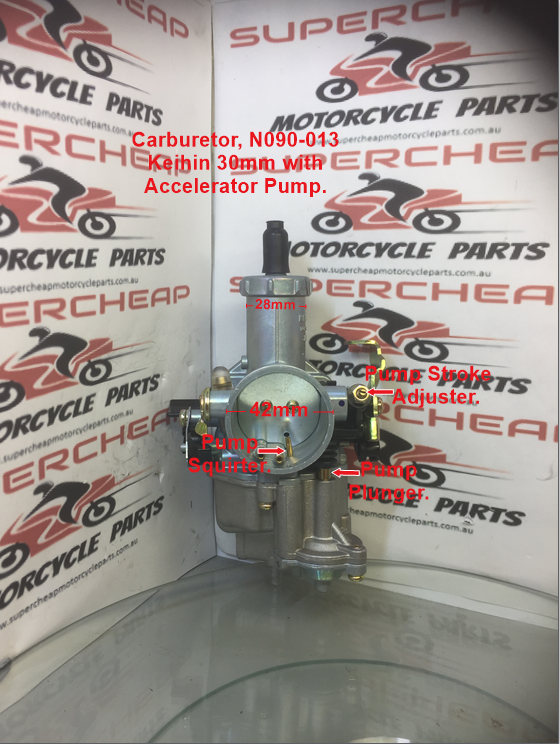Carburetor, N090-013, Keihin 30mm,  Performance with Accelerator Pump, ATVs image 3
