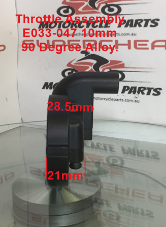 Throttle Assembly, E033-047, Side Pull, 10mm Cable Thread, Alloy image 0