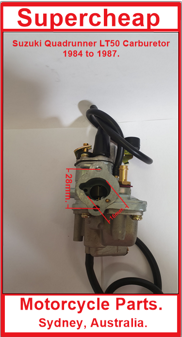 Suzuki Quadrunner LT50 Carburetor, 1984 to 1987. image 2