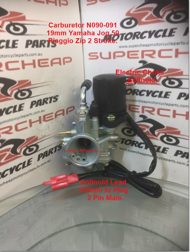 Carburetor, N090-091, 19mm, Yamaha Jog 50, Piaggio Zip 50, Scooters and ATVs. image 3