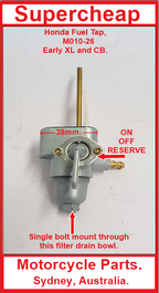 Fuel Tap, M010-26, early Honda XL100 to XL350 and CB100, CB125 and more. image 0