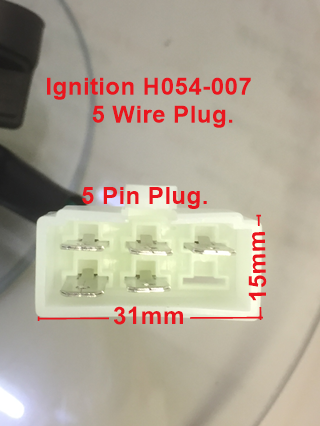 Ignition, H054-007, 5 Wire Plug. 24mm Mount Hole. image 2