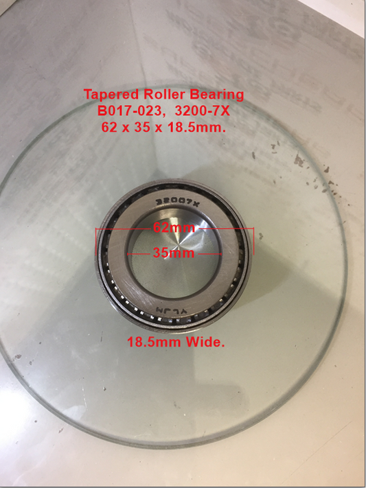 Tapered Roller Bearing, B017-023, 62x35mm Steering Head, various uses. image 0