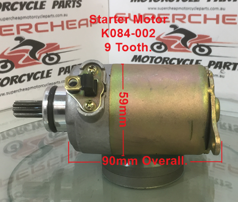 Starter Motor K084-002, suits GY6 150cc Powered units. image 0