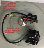 Rear Caliper, C029-060 includes Master Cylinder, brake pads and line. image 0