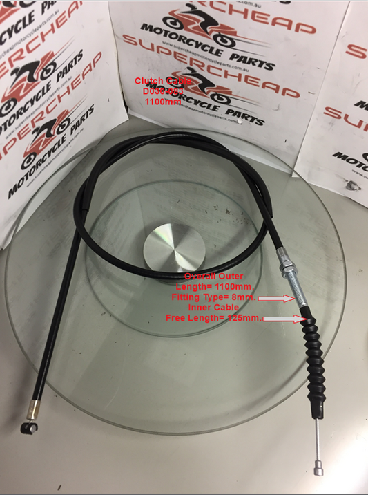 Clutch Cable, D030-083, 1100mm Long for Dirt Bikes, Road Bikes, Buggies. image 0