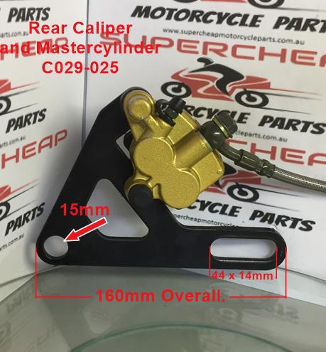R/ Caliper-Master Cylinder, C029-025, includes brake pads and line. image 1