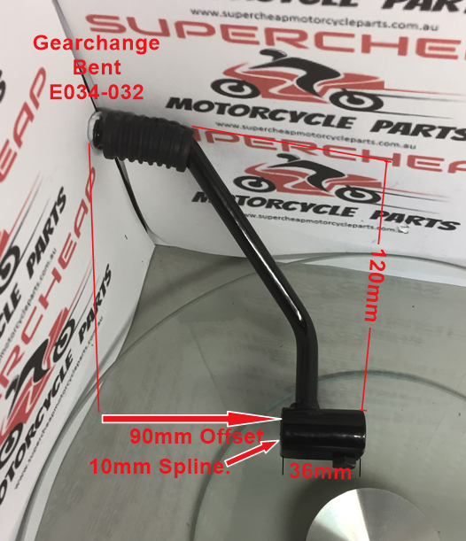 Gear Change,  E034-032, 10mm Spline. Offset Lever. Pit Bike, Quad image 0