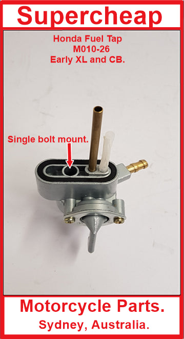 Fuel Tap, M010-26, early Honda XL100 to XL350 and CB100, CB125 and more. image 1