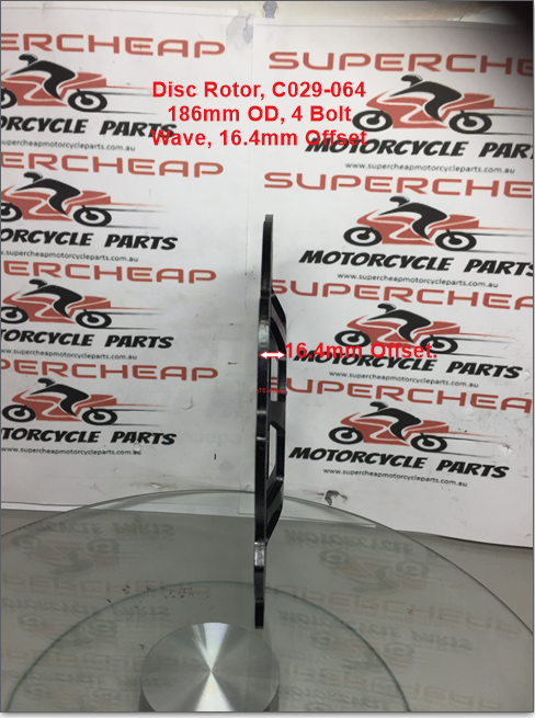 Disc Brake Rotor, C029-064, 186mm,  Pit Bikes, Pocket Bikes, Electric Scooters. image 2