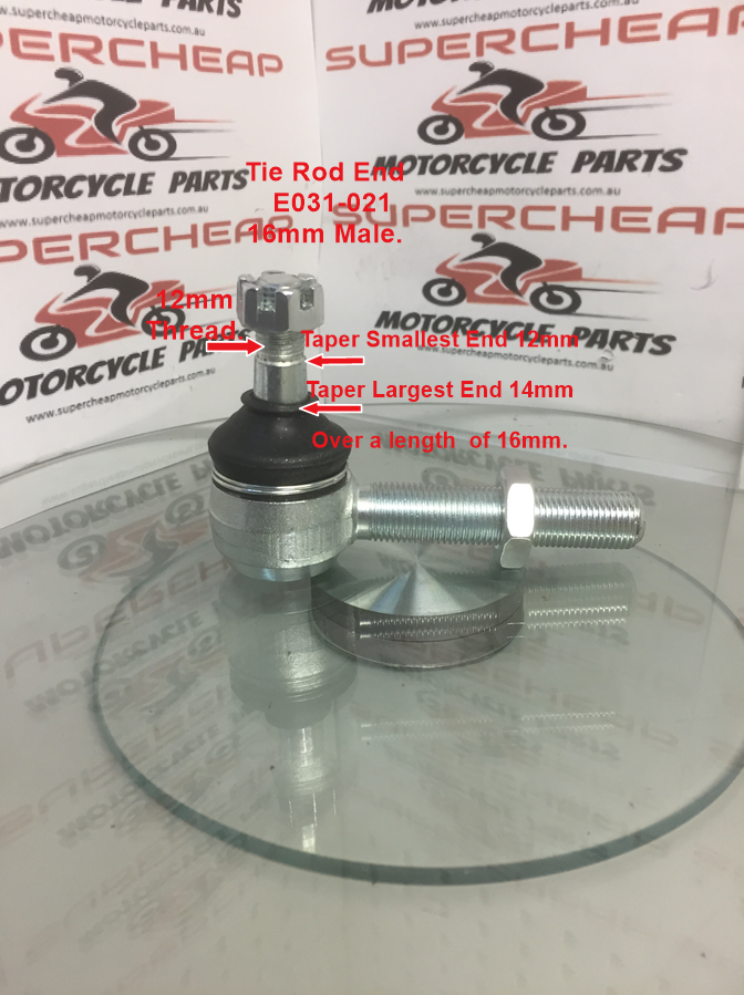 Tie Rod End, E031-021, 16mm Male adjustable thread. image 0