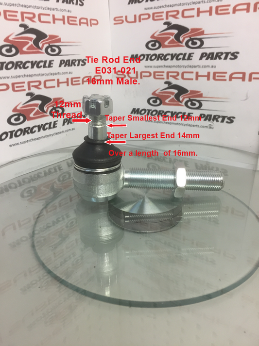 Tie Rod End, E031-021, 16mm Male adjustable thread. image 0