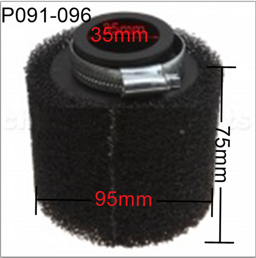 Air Filter, P091-096, 35mm, Straight, 2 Stage Foam, Universal. Dirt Bikes, ATVs image 0