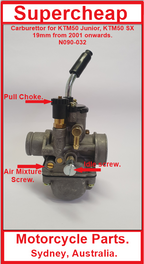 Carburetor, KTM50 Junior and KTM50 SX, 2001 onwards. image 0