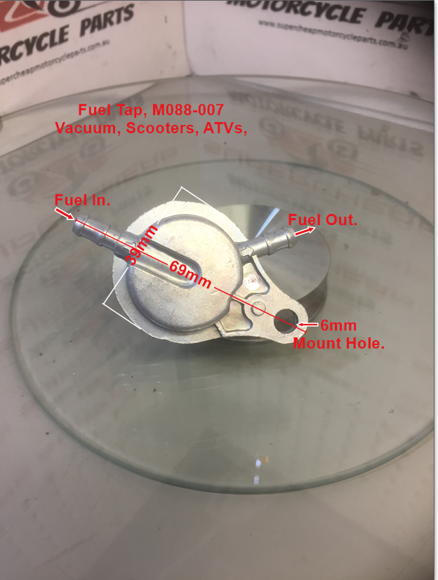 Fuel Tap, M088-007, Vacuum operated for Scooters, ATVs, Buggies and Go karts. image 0