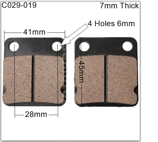 Brake Pads C029-019,  Pit bikes, Dirt bikes, ATVs, Scooters, Buggies & Go Karts. image 0