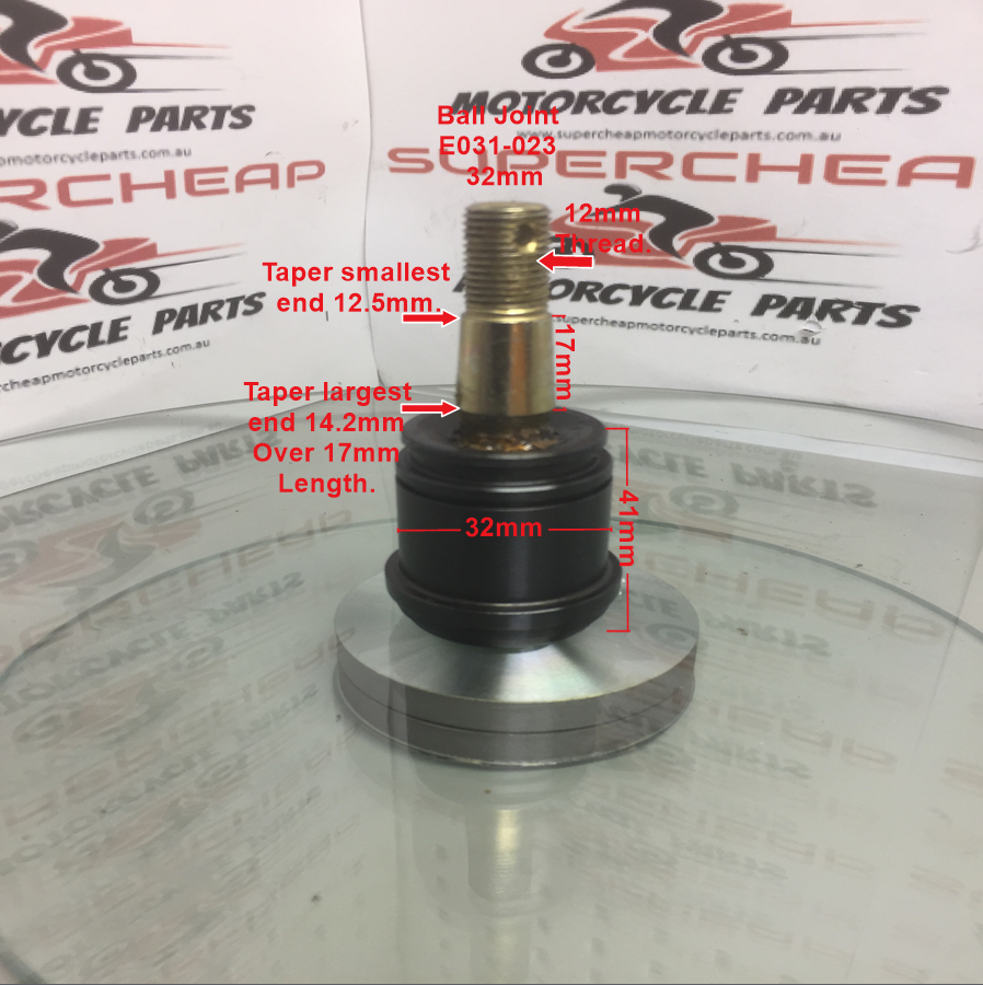 Ball Joint, E031-023, 12mm  for 50cc-250cc ATVs, Buggies, UTVs. image 1