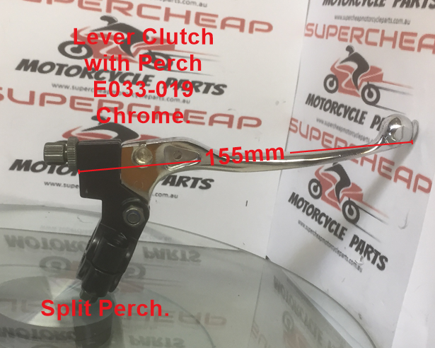 Clutch Lever,  E033-019 with alloy Perch, Shorty. Chrome Lever. image 2