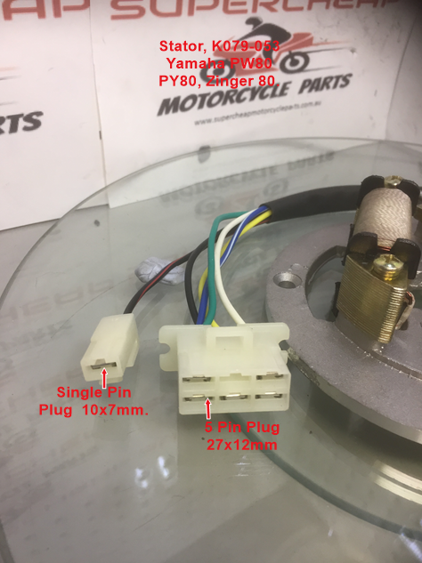 Stator/Magneto, K079-053, Yamaha PW80, PY80, Zinger 80 and more. image 2